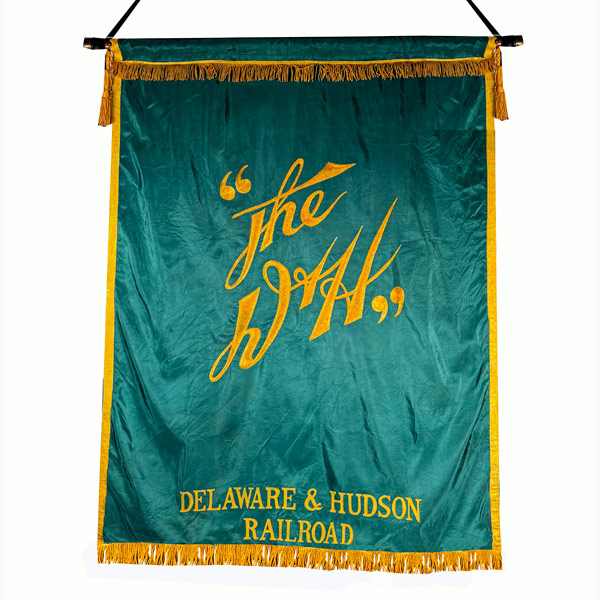 Antique Railroad Silk Banner Delaware & Hudson