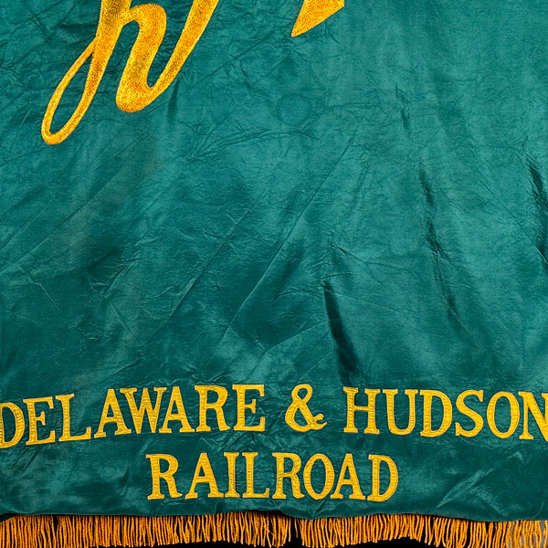 Antique Railroad Silk Banner Delaware & Hudson