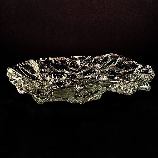 Walther Cast Glass Fossil Bowl by Jolanda Prinsen