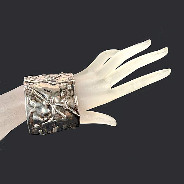 Mid-Century Modern Sterling Silver Cuff Bracelet