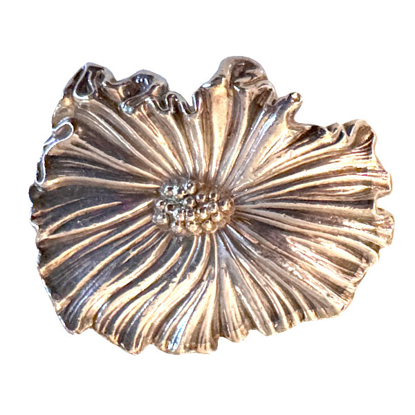 1980s Israel Sterling Silver Floral Brooch