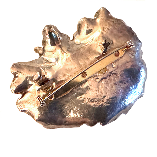 1980s Israel Sterling Silver Floral Brooch