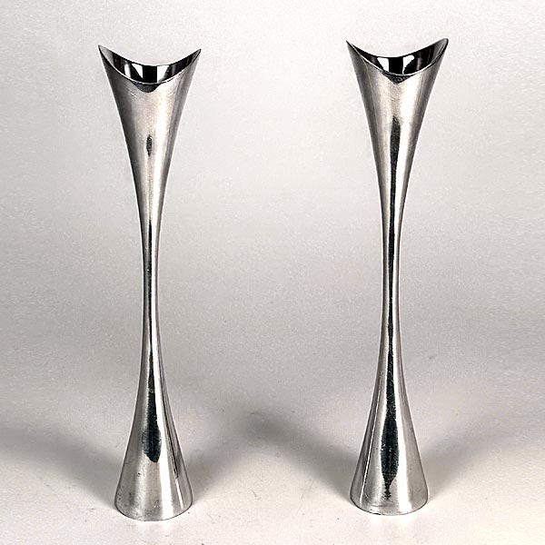 Modernist Nambe Candlesticks by Lisa Smith 2011