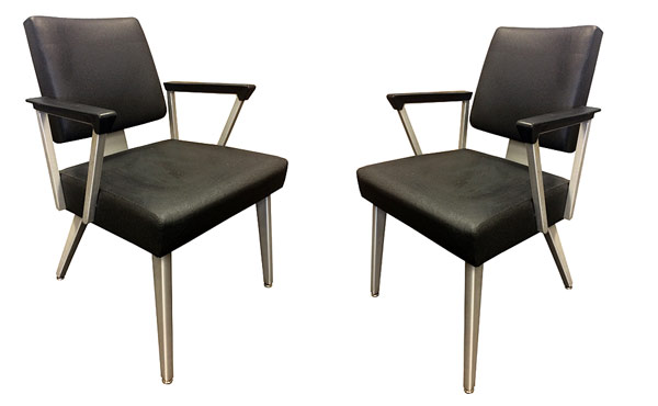 1950s Mid-Century Modern Goodform USA Aluminum Arm Chairs