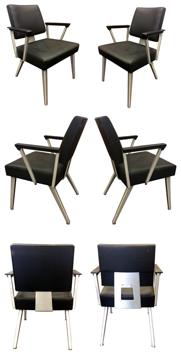 1950s Mid-Century Modern Goodform USA Aluminum Arm Chairs