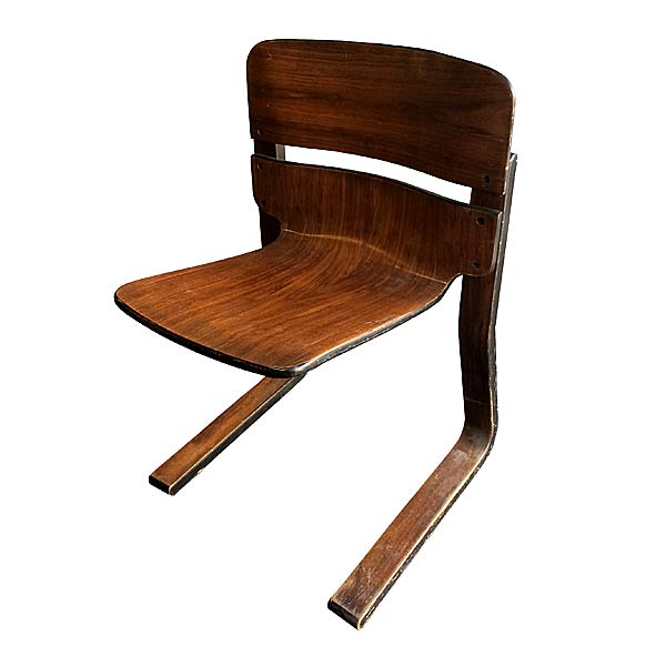 Stacking Wooden Chairs, 'The Roo' by Thomas Lamb, 1970s