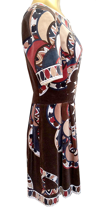 1960s Italy Pucci Velvet Mini Dress