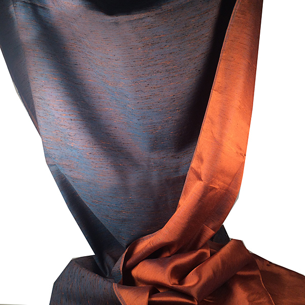 Two Tone Indigo Copper Rayon Fabric