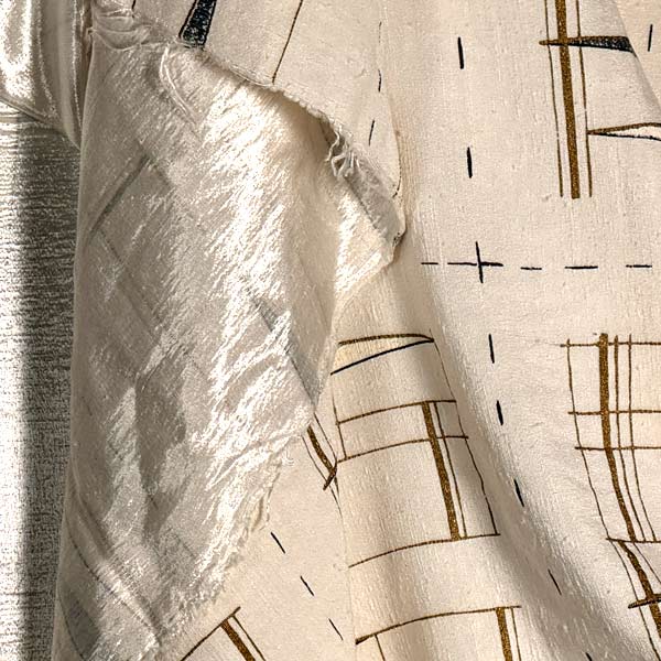 1950s Atomic Printed Rayon Fabric Vintage