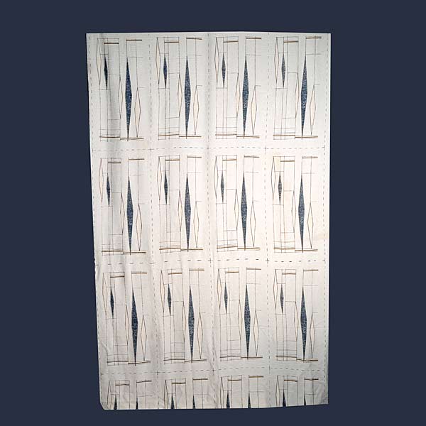 1950s Atomic Printed Rayon Fabric Vintage