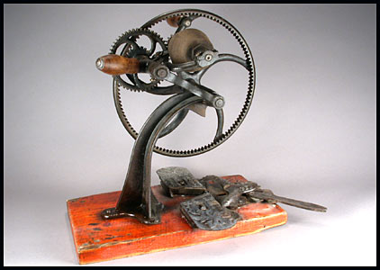 Antique Cast Iron Grinder Wheel Webster 1886