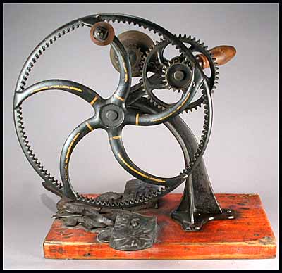 Antique Cast Iron Grinder Wheel Webster 1886