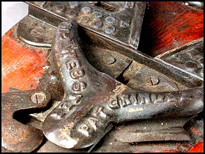 Antique Cast Iron Grinder Wheel Webster 1886