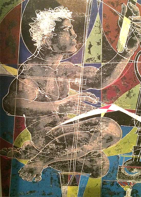 'Pharmacy Progresses To The 21st Century' lithograph by Hans Erni