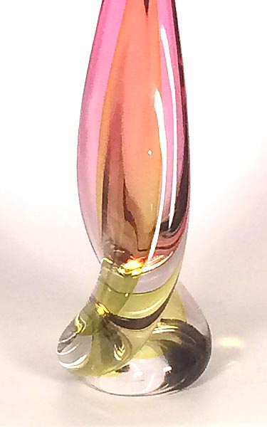 Art Glass Lamp, Val St. Lambert, Dual Colour Crystal, 1960s Belgium