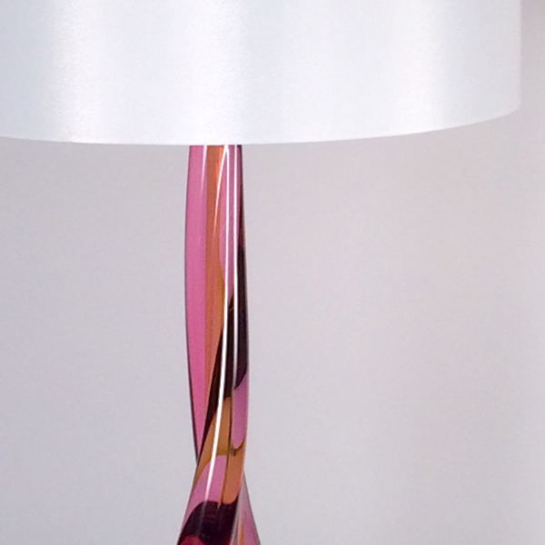Art Glass Lamp, Val St. Lambert, Dual Colour Crystal, 1960s Belgium