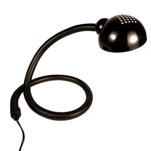 1980s Black Cobra Snake Desk Lamp