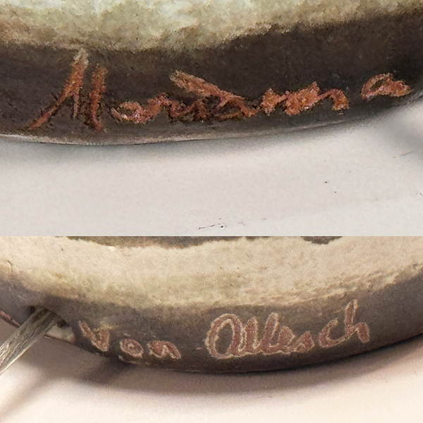 Art Pottery Lamp, signed by Marianna Von Allesch, Germany, 1950s