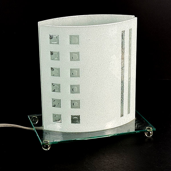 1990s Post Modern Curved Glass Lamp
