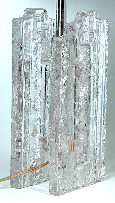 Vintage Swedish Art Glass Table Lamps Mid-Century Modern