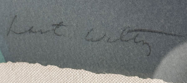 Lithograph of a Lily Flower, 'Last Waltz' by Nancy Dennison, Signed Silkscreen 1980s