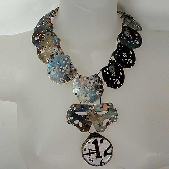 Steampunk Necklace Clock Pocket Watch Parts