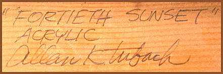 Allen K. Tubach Painting 'Fortieth Sunset'