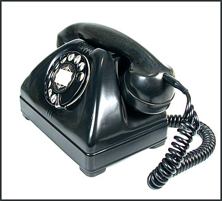 Art Deco Black Rotary Dial Telephone