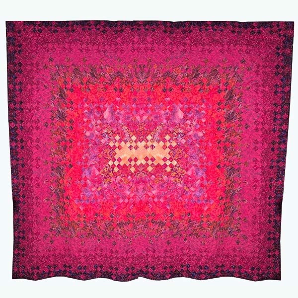 Jewel Toned Vintage Cotton Quilt Finely Pieced