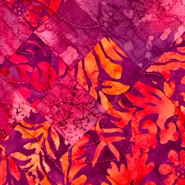 Jewel Toned Vintage Cotton Quilt Finely Pieced