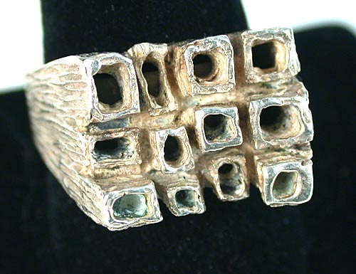 Vintage Silver Modernist Ring GL