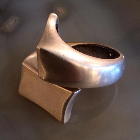 Modernist Sterling Silver Sculptural Ring