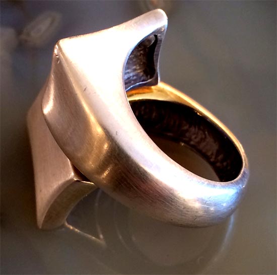 Modernist Sterling Silver Sculptural Ring
