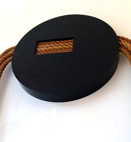 1980s Acrylic & Rope Sculpture by Joanne Mac: 'Shield #20'