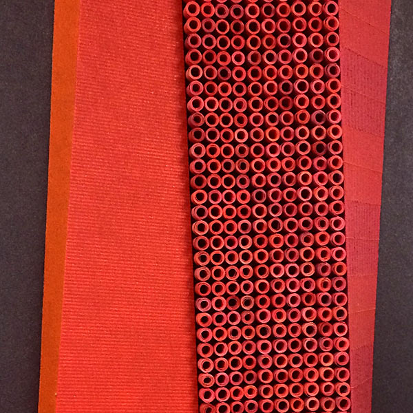 Paper Sculpture By Seung Yun Im, Black & Red, Monumental 1980s Canadian Postmodern Art