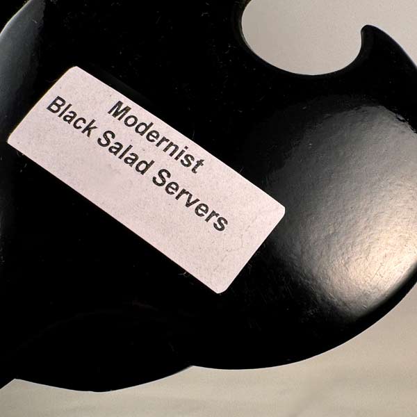 Black 1980s Modernist Salad Servers