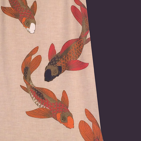Alfred Shaheen Maxi Skirt Koi Fish