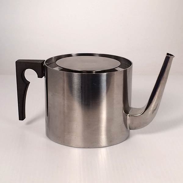 1960s Denmark Stelton Cylinda-Line Stainless Steel Tea Set