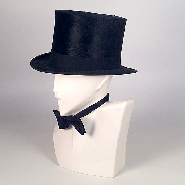 Top Hat, Beaver Fur, Made In England Circa 1910, Antique
