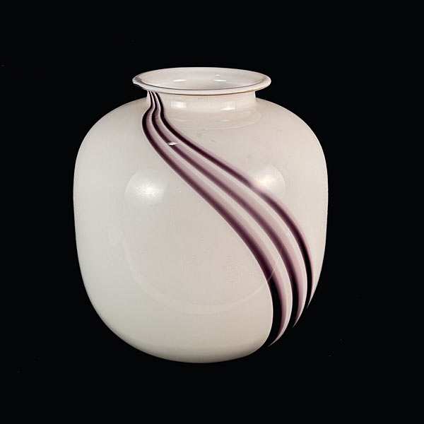 1970s Germany Goebel Striped Glass Vase