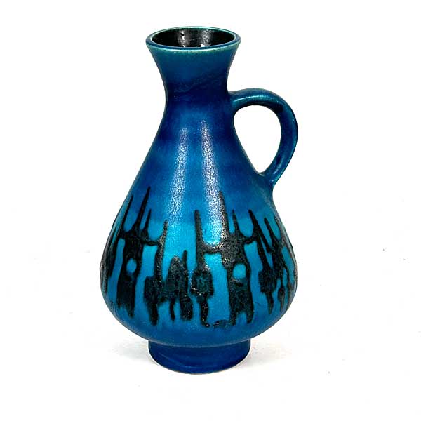 1960s Germany Turquoise Glazed Vase Set Dumler and Breiden