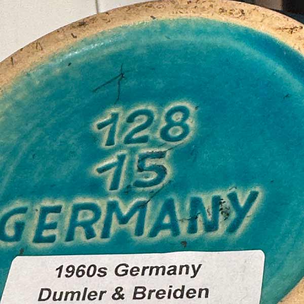 1960s Germany Turquoise Glazed Vase Set Dumler and Breiden